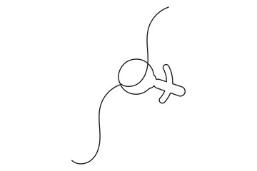 Search icon continuous one line drawing and minimalist style isolate outline vector illustration
