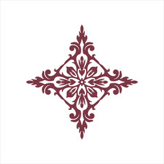 Ornamental Floral Vector Pattern Design,Elegant Symmetrical Decorative Motif,Vintage Ornament Vector Illustration,Decorative Cross Shape Floral Pattern,Traditional Mandala Inspired Vector Design