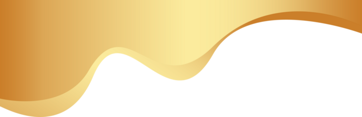 Wavy shape for banner design. Abstract golden element. Curve border and header for website template. Luxury bottom and separator decoration for certificate