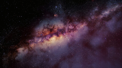 Fototapeta premium Colorful abstract star-filled galaxy and nebula space background