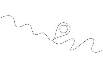 Fototapeta premium Search icon continuous one line drawing and minimalist style isolate outline vector illustration 