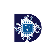 Letter D logo, D logo, AI logo set, modern and minimal design, tech-inspired, colorful icons and symbols, suitable for artificial intelligence, innovation, branding, startups, and digital identity.

