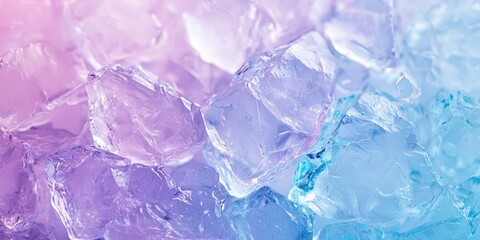 Obraz premium Icy pastel gradient with blue, lilac and mint