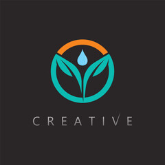 Obraz premium Clean Nature Leaf Logo Design for Eco Friendly Organic Health