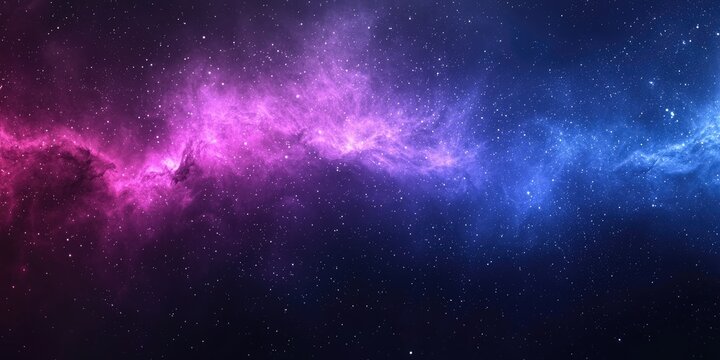 Midnight purple to cosmic blue galaxy gradient - Powered by Adobe