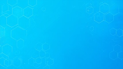 Abstract Blue Hexagon Pattern Background for Science or Technology Presentation