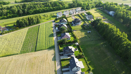 New homes with solar panels and backyards