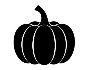 Black silhouette of a pumpkin