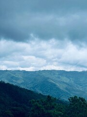 clouds over the mountains