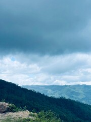 mountains and clouds