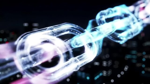 Blockchain in Action 3D Visualization of a Connected Network