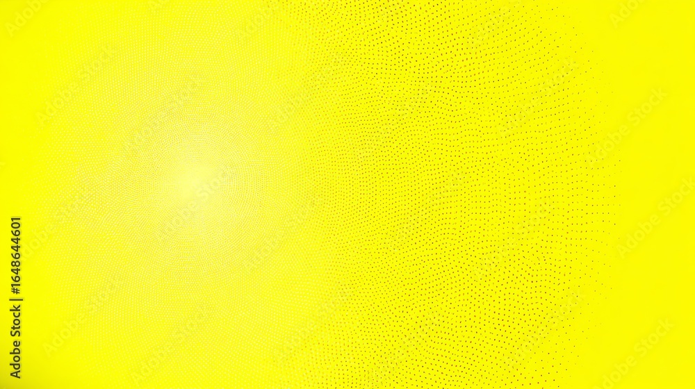 Poster bright yellow abstract background with gradient and small dots pattern