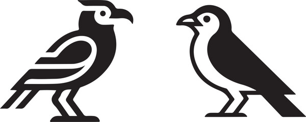 Modern Bird logo symbol Vector Art, Icons, and Graphics for designers