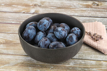 Fresh raw sweet juicy plum