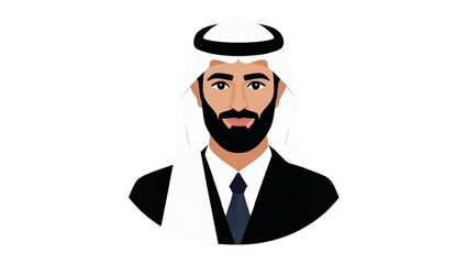 arab man with a beard - office worker vector
