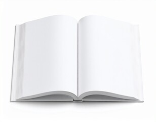 Minimalist Open White Notebook