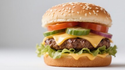 hamburger on black plate