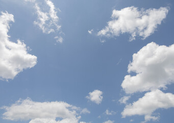 Summer blue sky cloud gradient light white background. Beauty clear cloudy in sunshine calm bright winter air bacground. Gloomy vivid cyan landscape in environment day horizon skyline view spring wind