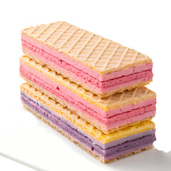 Fototapeta premium Delicious MultiLayered Fruit Flavored Wafers