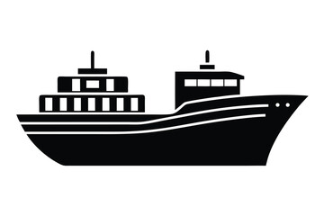 Fototapeta premium cargo ship vector icon