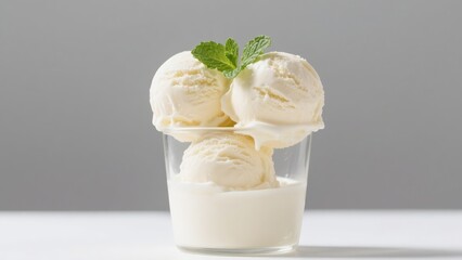 ice cream in a glass