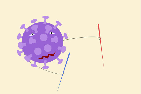  minimalist illustration of coronavirus
 
