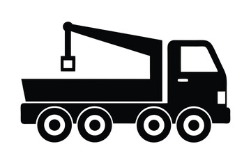 crane truck vector icon