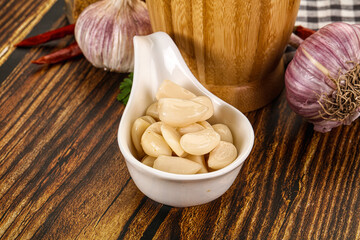 Tasty aroma marinated garlic cloves