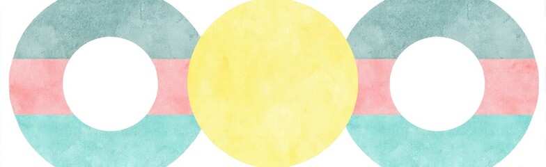 Three overlapping circles with pastel colors