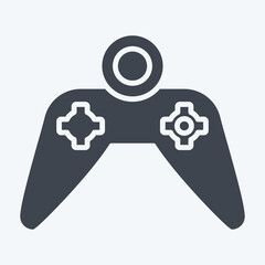 Icon Crypto Game. related to Metaverse symbol. glyph style. design editable