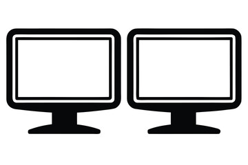 dual monitor vector icon