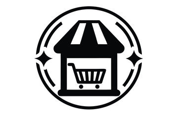 e commerce store vector icon