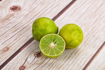 Fresh sour green lime fruit