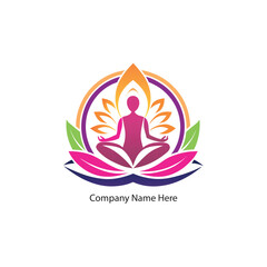 yoga logo design vector 