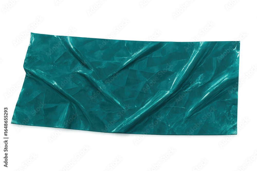 Poster blank turquoise sticker label with transparent background, perfect for adding custom text or designs