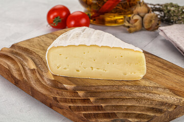 Soft brie cheese with mold