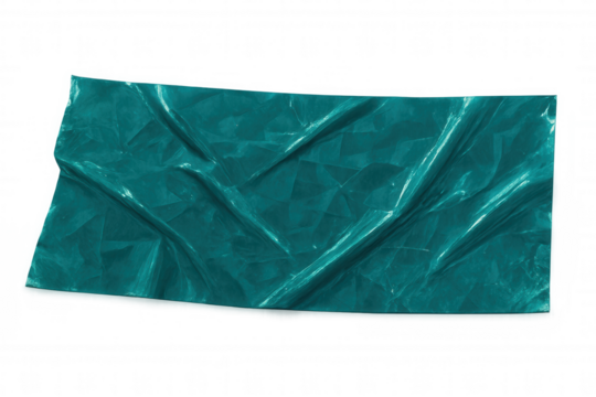 Blank turquoise sticker label with transparent background, perfect for adding custom text or designs - Powered by Adobe