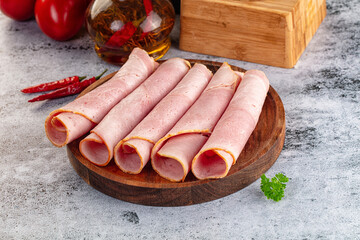 Pork ham roll snack appetiser