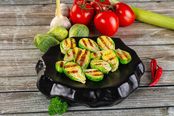 Vegan cuisine - Grilled brussels sprouts