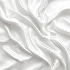 Naklejka premium Smooth, flowing white silk fabric drapes