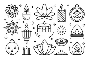 vector set of christmas icons