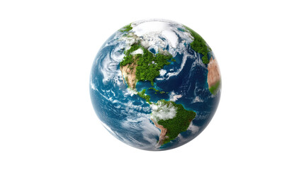 Obraz premium Globe: Witness our planet, a vibrant sphere of life. Its swirling cloud patterns and diverse continents illustrate the interconnectedness of all living things.