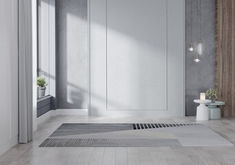 Modern minimalist realistic interior rendering