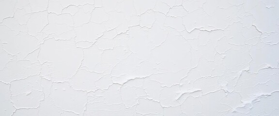 Fototapeta premium Intricate, textured white plaster wall surface; fine cracks and subtle undulations, stucco, texture background