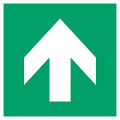 ISO 7010 ; A090 - Direction arrow 90&deg; increments, safe condition