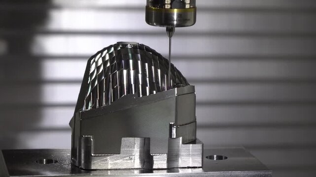 The CMM machine measure the head light lens reflection mold parts.