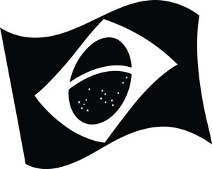 black and white flag brazil