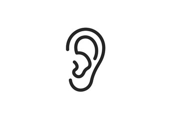 Stunning Minimalist Ear Illustration A Perfect Symbol for Hearing  Listening isolated on transparent background