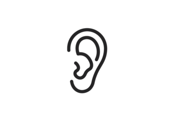 Stunning Minimalist Ear Illustration A Perfect Symbol for Hearing  Listening isolated on transparent background