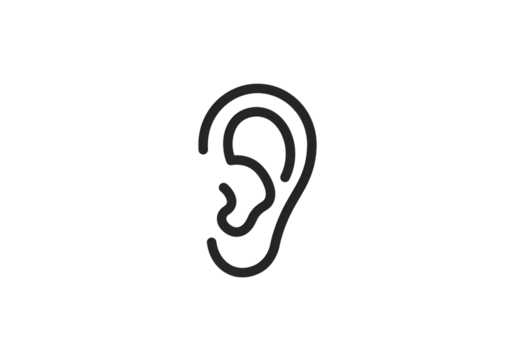 Stunning Minimalist Ear Illustration A Perfect Symbol for Hearing  Listening isolated on transparent background